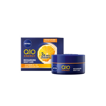 Nivea Q10 Energy Recharging Night Care Cream Αντιρυτιδική Κρέμα Ύπνου για Αναπλήρωση Ενέργειας, 50ml